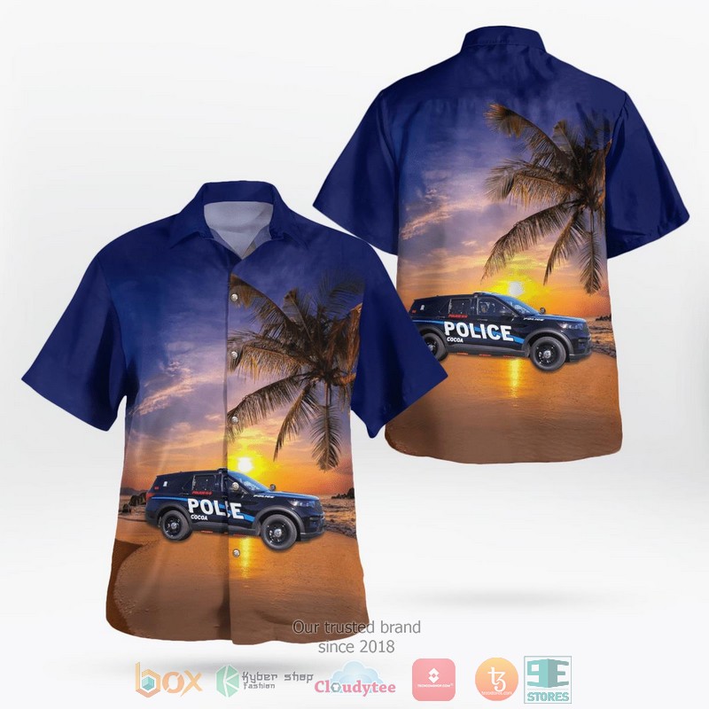 Cocoa Beach Florida City of Cocoa Beach Fire Department Hawaiian Shirt