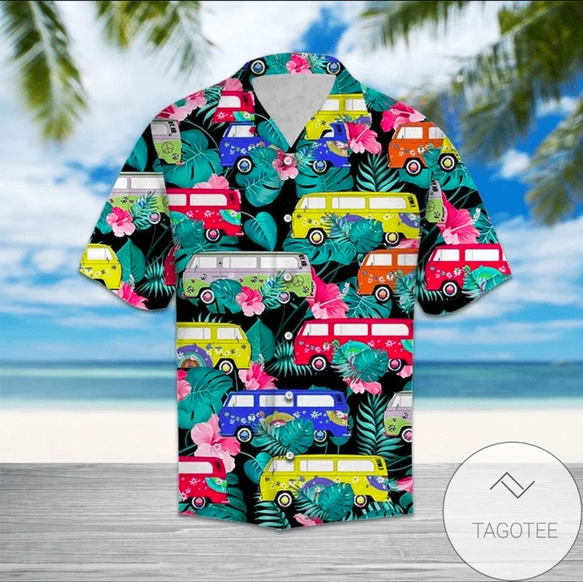 Colorful Hippie Free Style Halloween Hawaiian Aloha Shirts DH