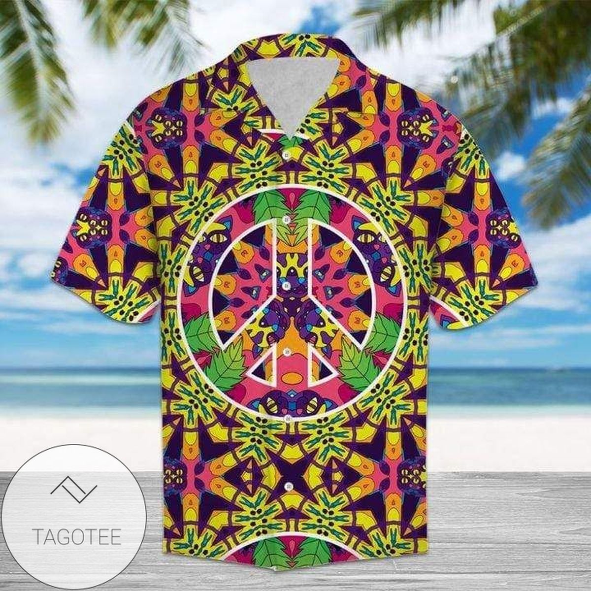 Colorful Hippie Hawaiian Shirt