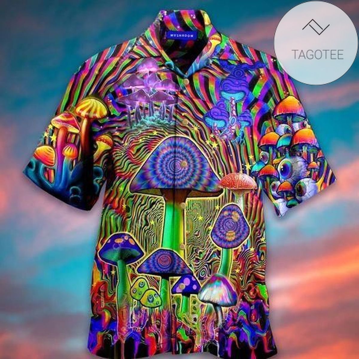 Colorful Hippie Mushroom Hawaiian Shirts