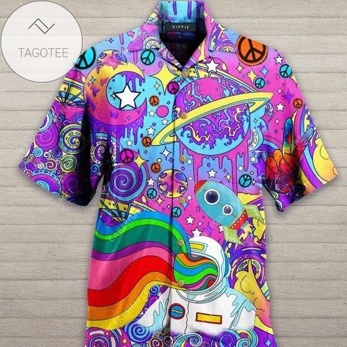 Colorful Hippie World Hawaiian Aloha Shirts