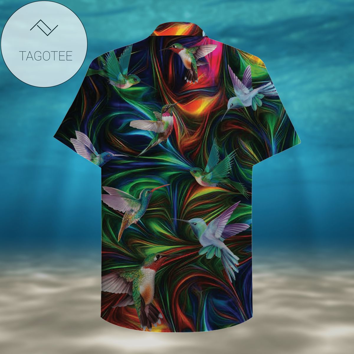 Colorful Hummingbird Mandala Summer Vibe  hawaiian Aloha Shirts 2808h