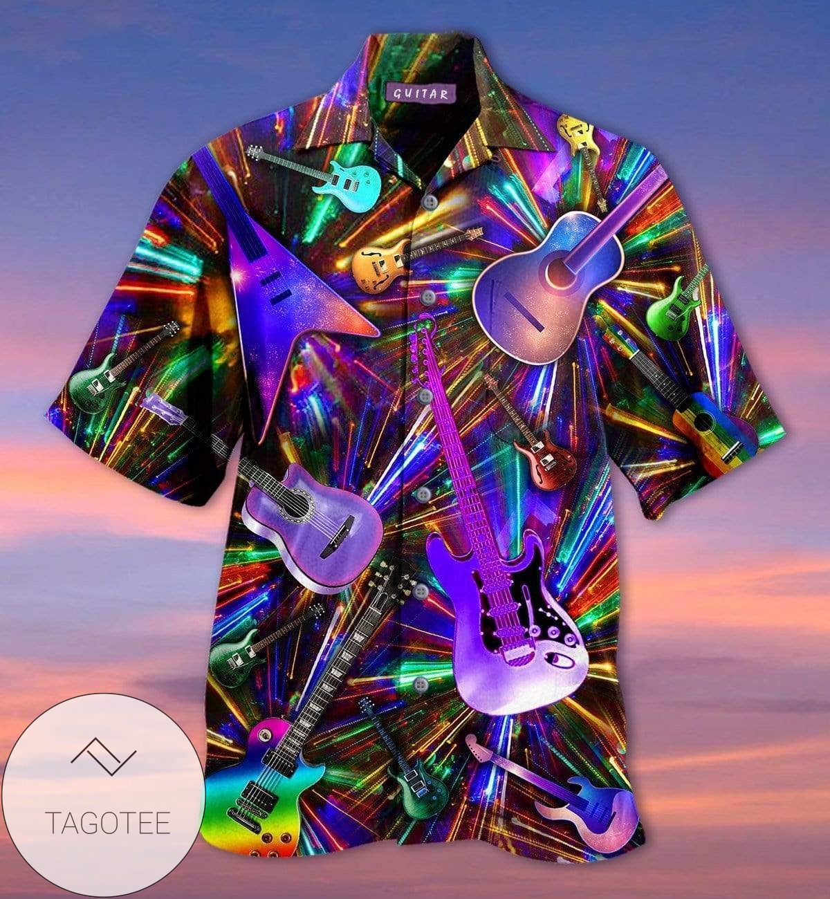 Colorful Las Vegas City American Hawaiian Graphic Print Short Sleeve Hawaiian Shirt