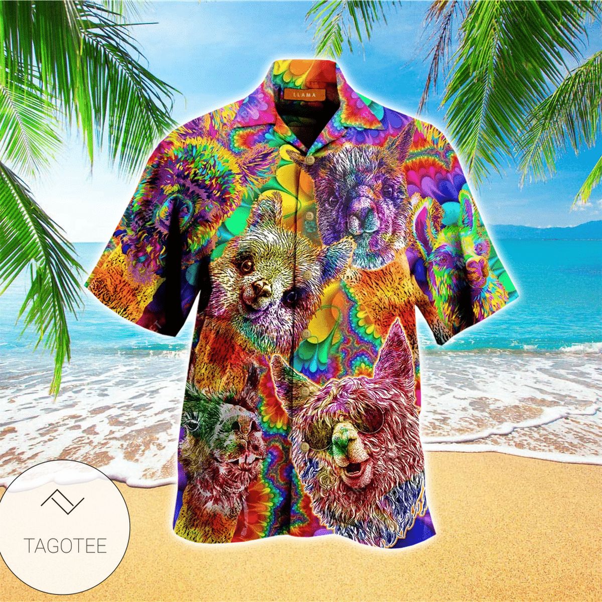 Colorful Lizard Green Tropical Unisex Hawaiian Shirts