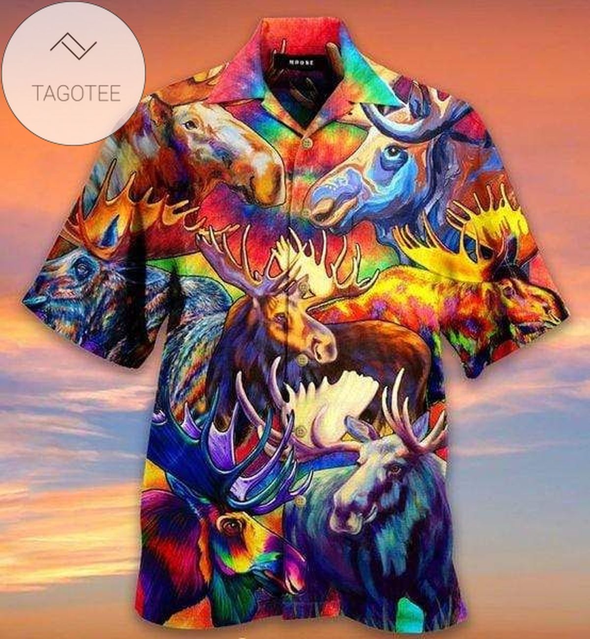 Colorful Mandala Sea Turtle Print Polyester Hawaiian Shirt