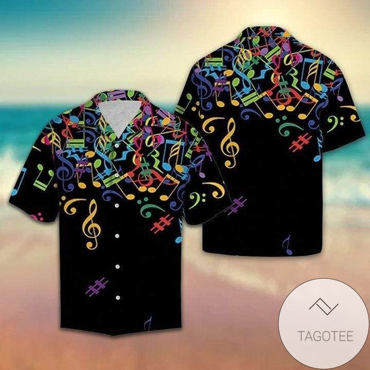 Colorful Neon Guitar Hawaiian Shirts 050321h