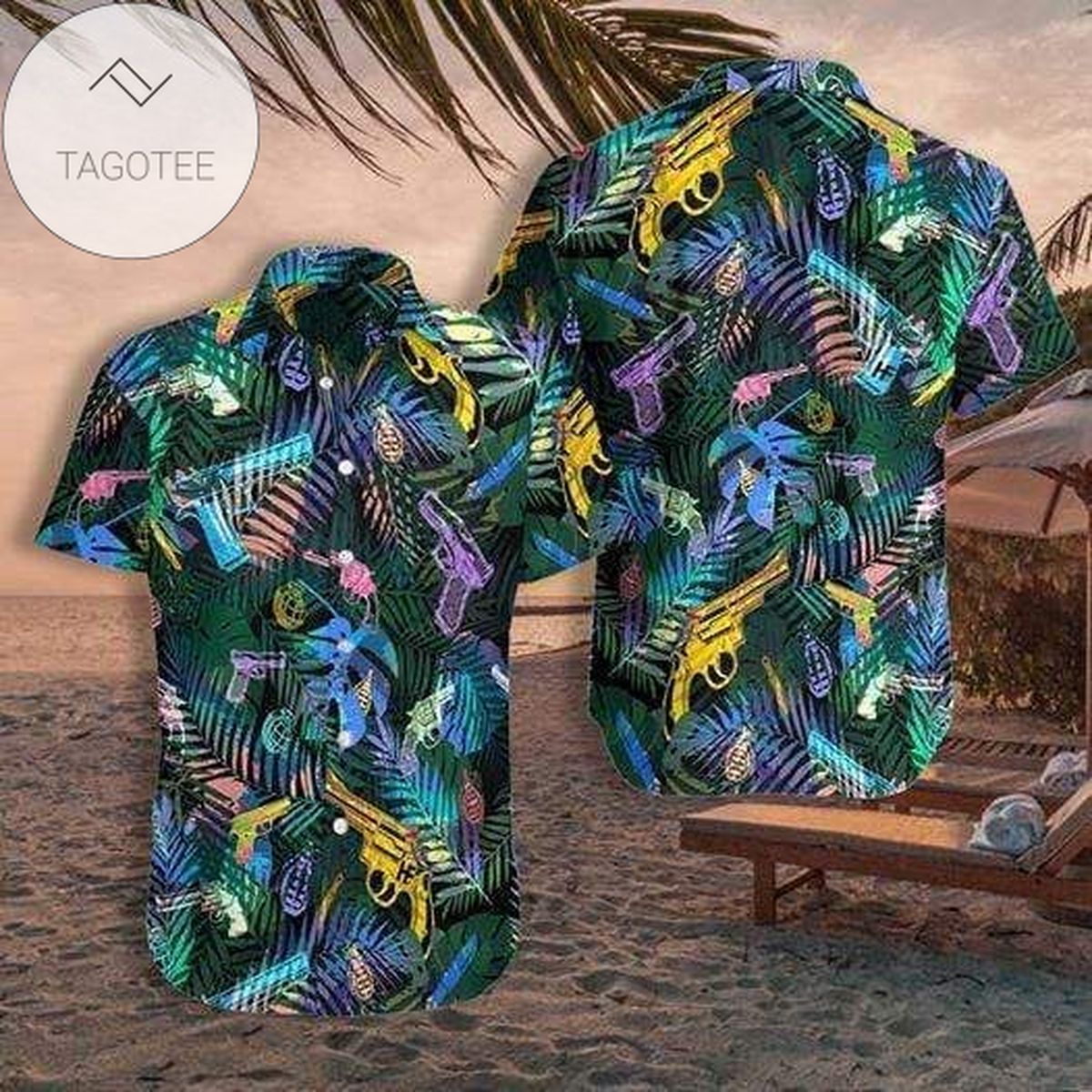 Colorful Skull Tropical Full Printing Hawaiian Shirts Hl