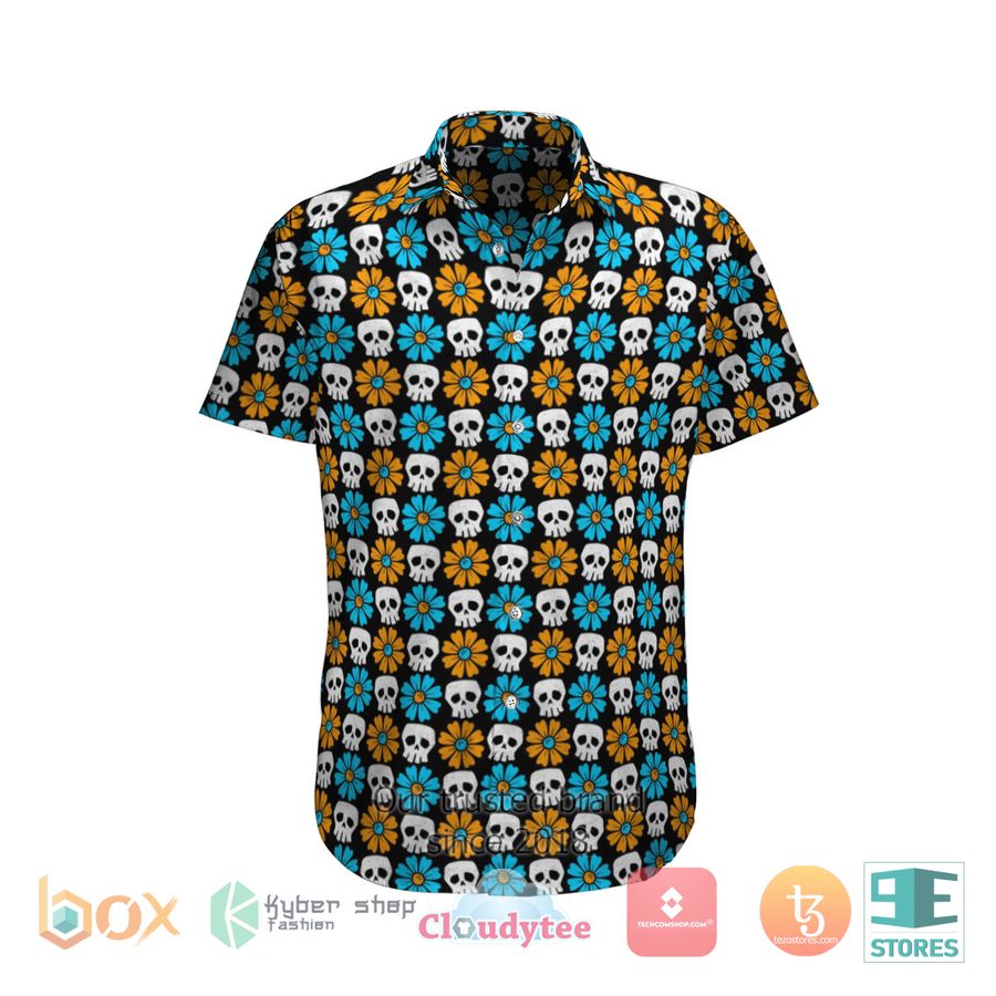 Colorful Skull Spooky Hawaiian Shirt