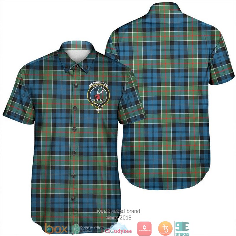 Colquhoun Ancient Tartan Short Sleeve Hawaiian Shirt