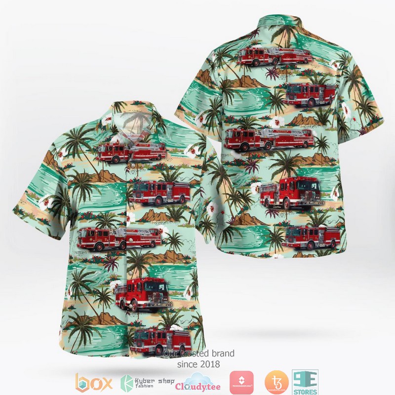 Comox Fire Rescue British Columbia Canada Fleet Aloha Shirt