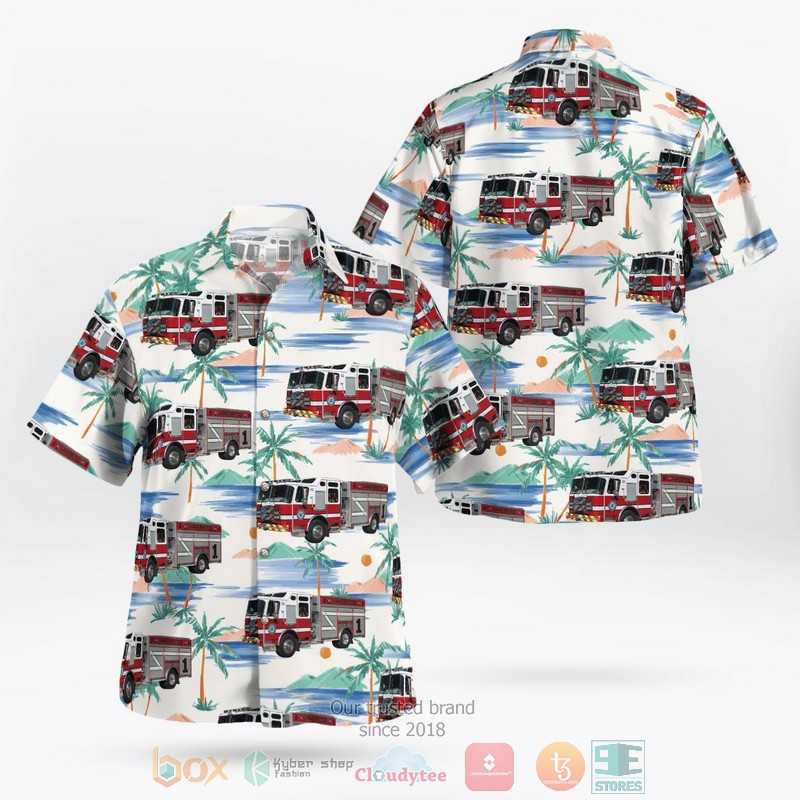 Connecticut State Police Bell 407 N1903A Hawaiian Shirt