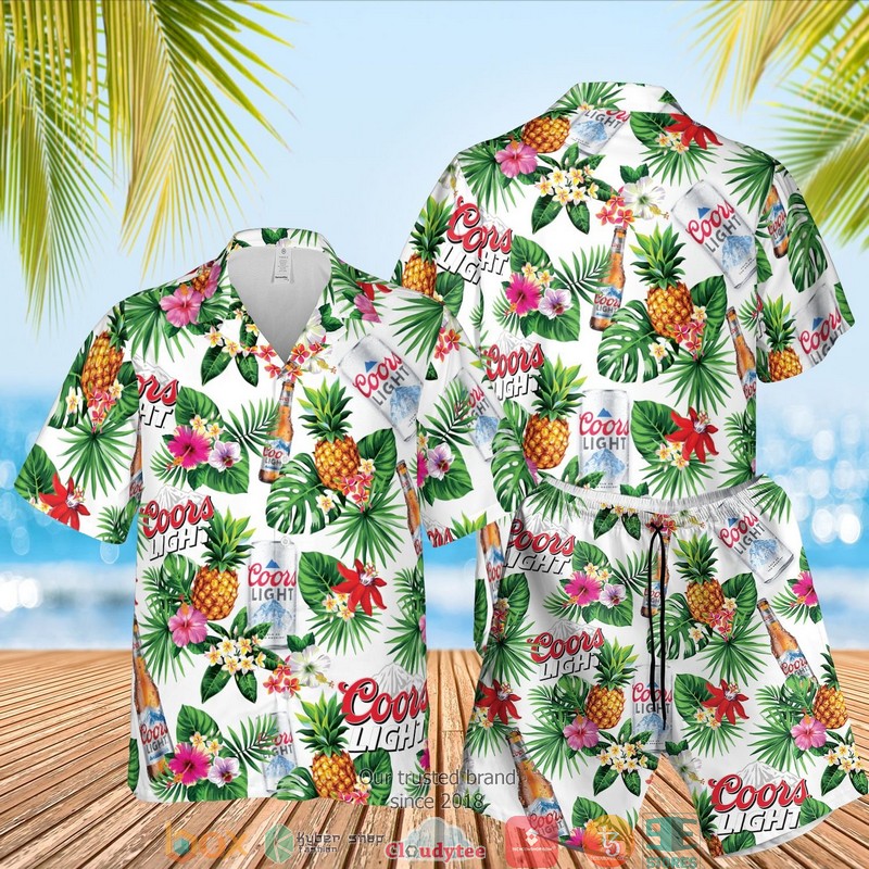 Coor Light Beer Tropical Black Hawaian Summer Outfit