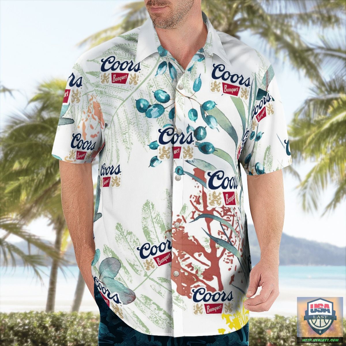 Coors Banquet Floral Customize Hawaiian Shirt