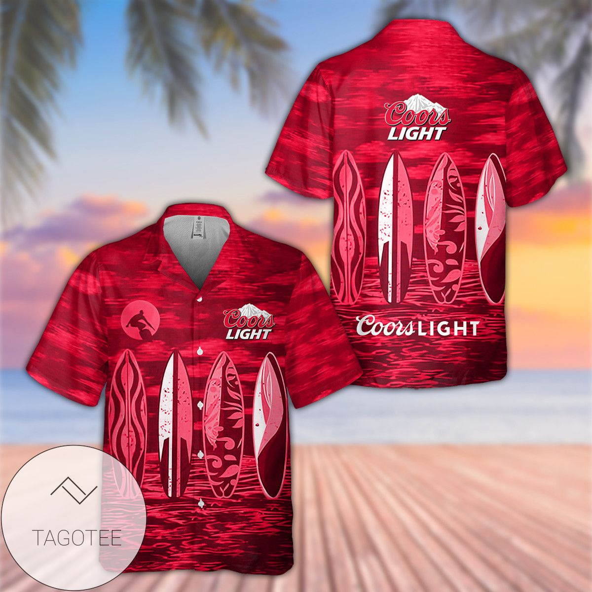 Coors Light All Over Print 3D Hawaiian Shirt – American Flag Color