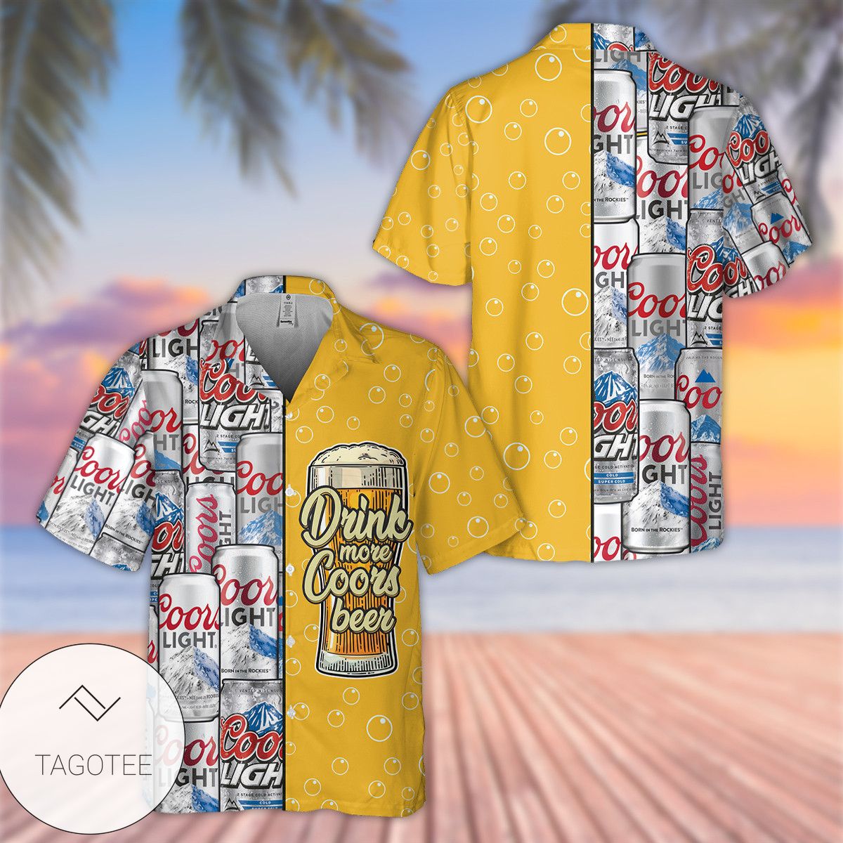 Coors Light Baby Yoda Hawaiian Shirt