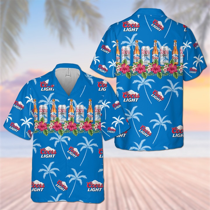 Coors Light Tropical Hawaiian Shirt