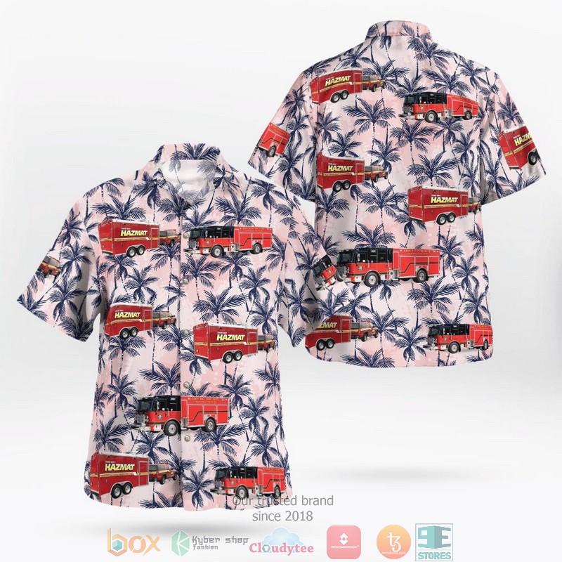 Coral Gables Florida Coral Gables Fire and Rescue Department Hawaiian Shirt