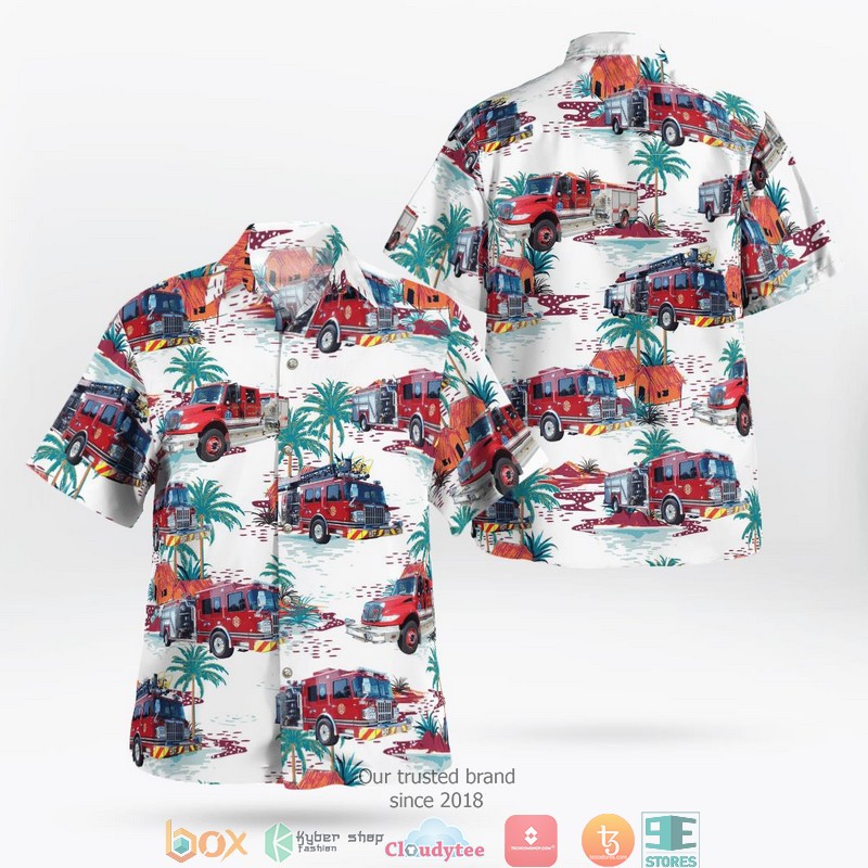 Coral Gables Florida Coral Gables Fire and Rescue Department Hawaiian Shirt