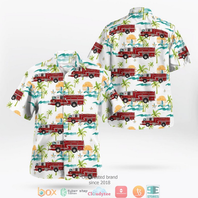 Coos Bay Fire Department Coos Bay Oregon Aloha Shirt