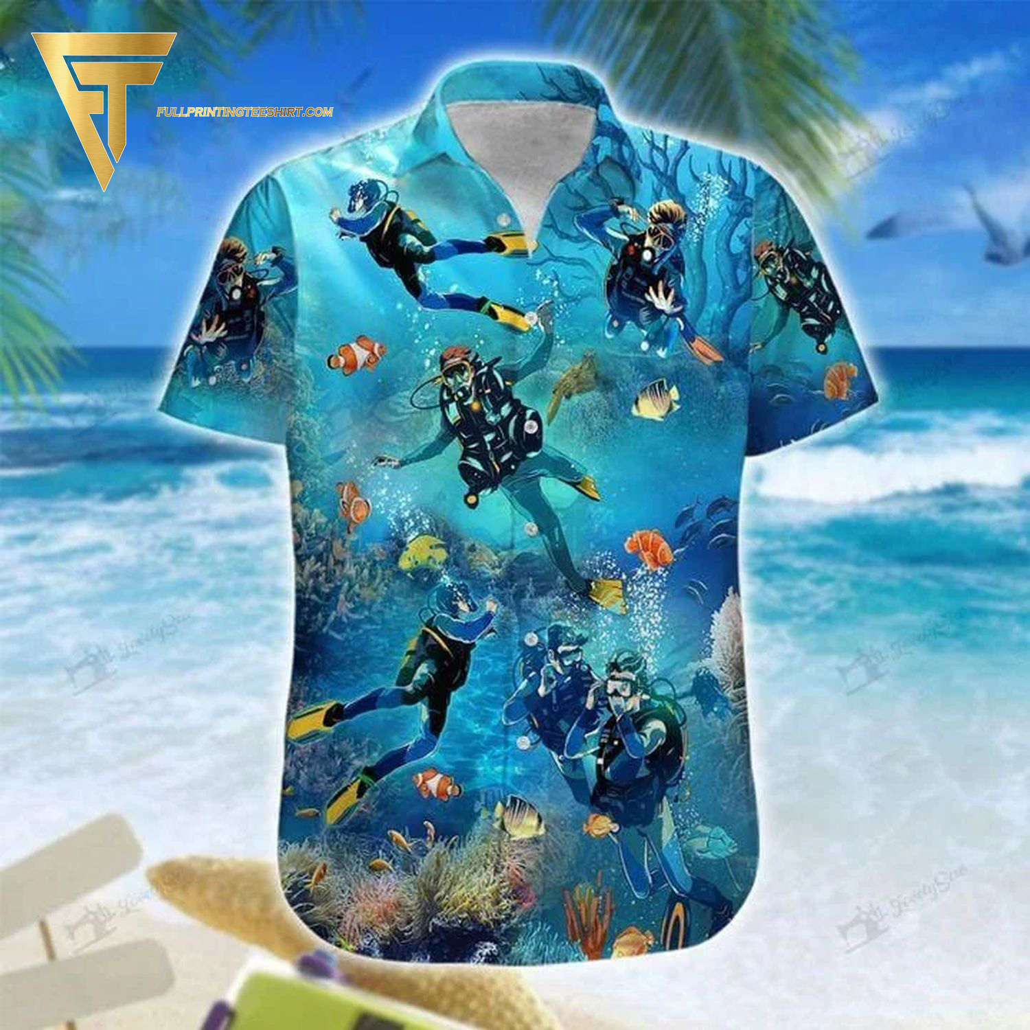 Dolphin vintage all over print hawaiian shirts and beach shorts