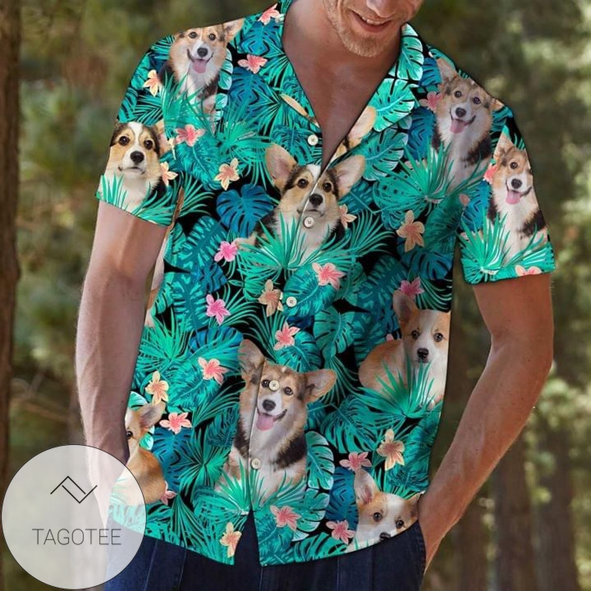 Corgi Aloha Shirt Hawaiian Shirt For Dog Lovers