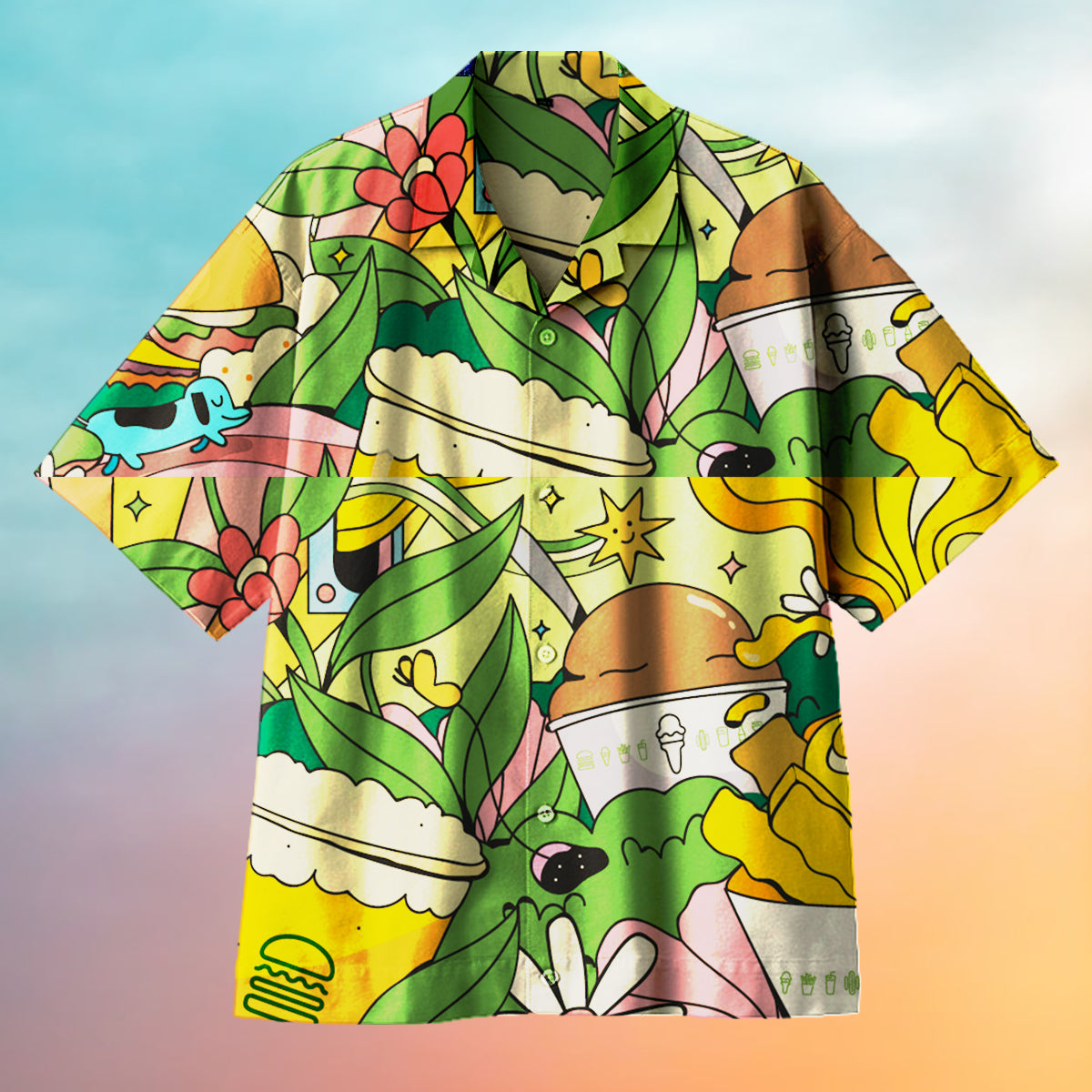 Cream Band Hawaiian Shirt