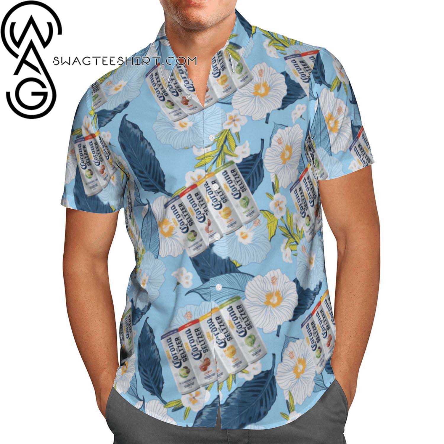 Courage The Cowardly Dog Floral Tropical Full Printing Summer Hawaiian Shirt