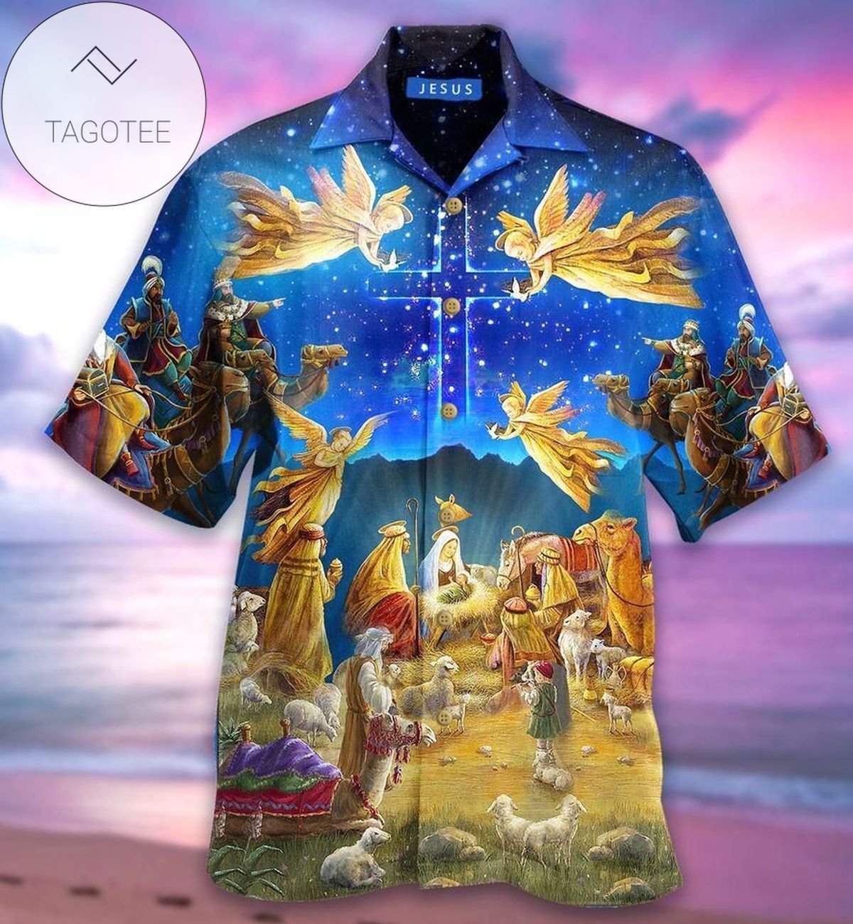 Cover Your Body With Amazing Amazing Magic Blue Light Deer Authentic Hawaiian Shirt 2022s