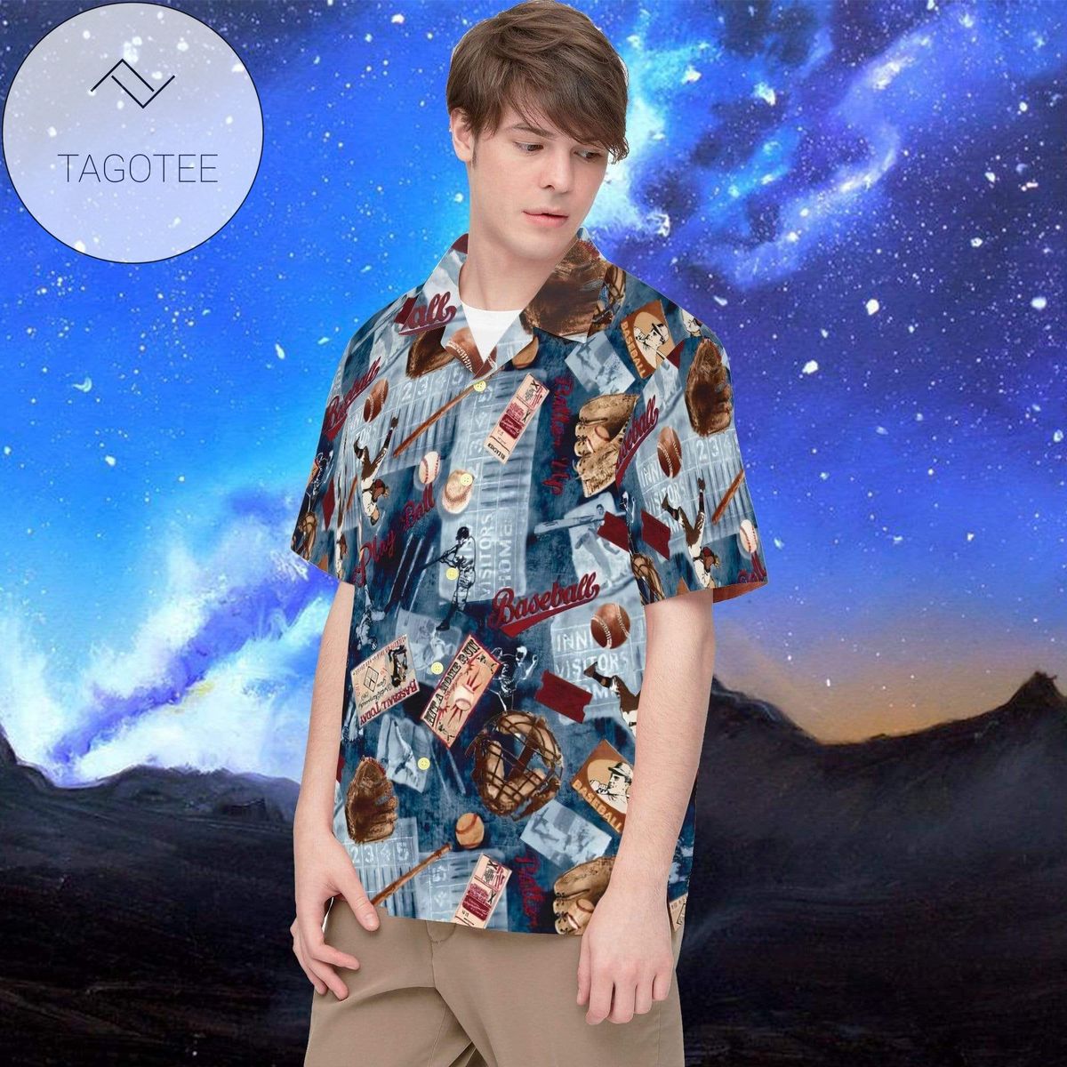 Cover Your Body With Amazing Baseball Colorful Light 2022 Authentic Hawaiian Shirts 119h