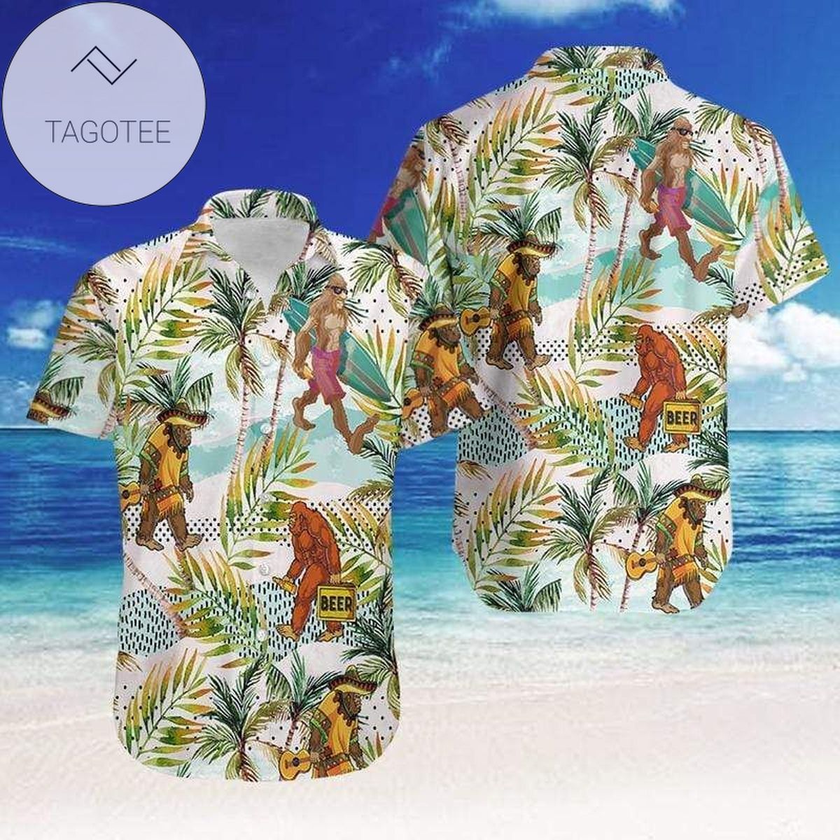 Cover Your Body With Amazing Bigfoot Love Surfing Summer Vibe Tropical 2022 Authentic Hawaiian Shirts 2908v