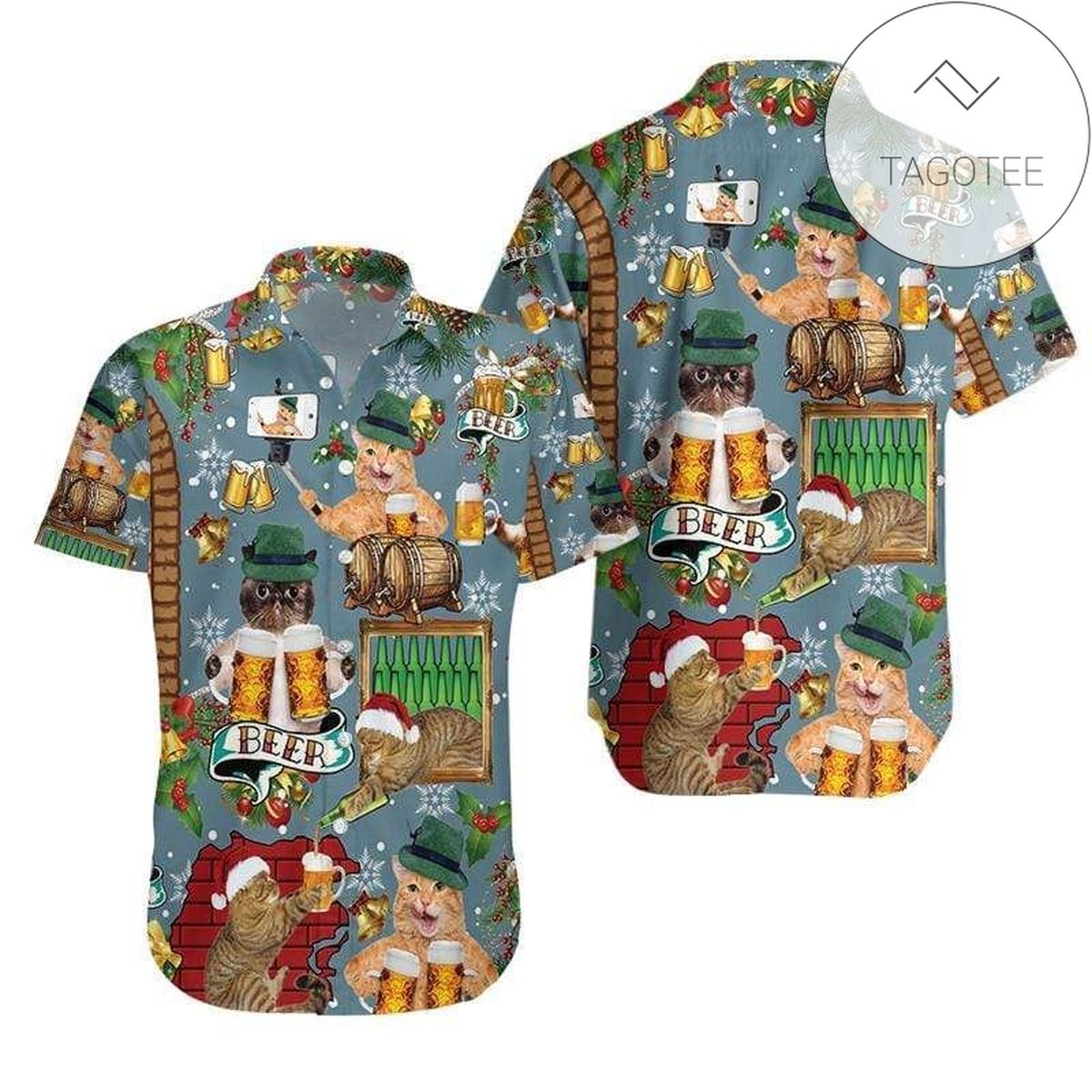 Cover Your Body With Amazing Camping Car Under Snow Christmas Days Unisex 2022 Authentic Hawaiian Shirts