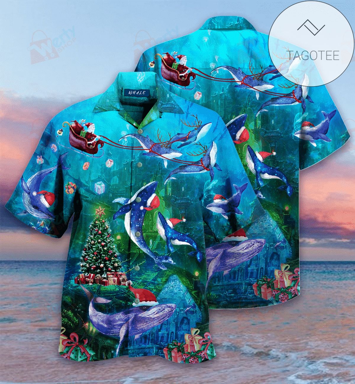 Cover Your Body With Amazing Christmas Santa Claus Light Funny Hawaiian Aloha Shirts