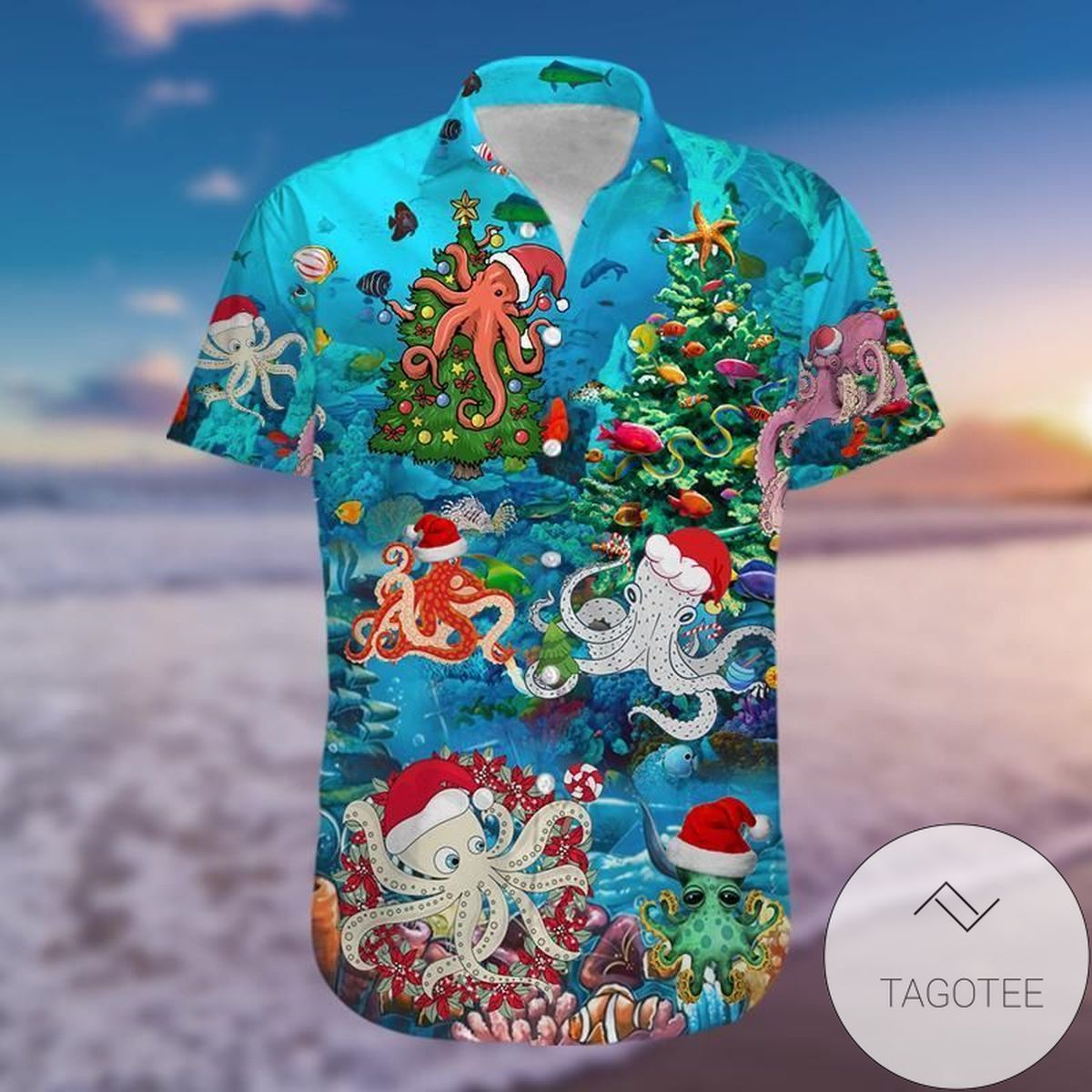 Cover Your Body With Amazing Funny Pug Surfing Merry Christmas 2022 Authentic Hawaiian Shirts V