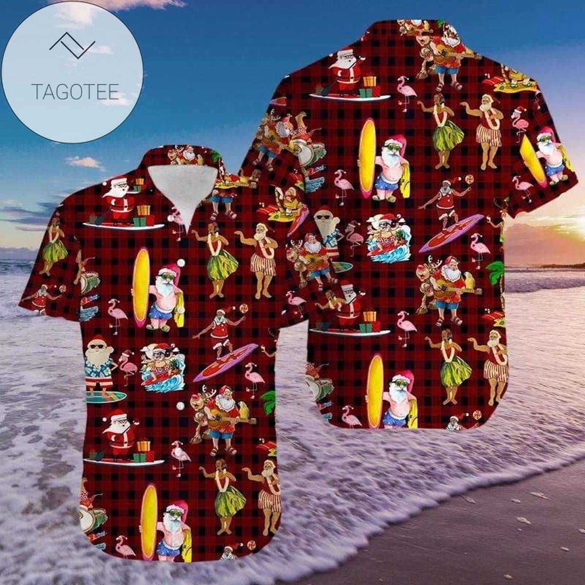 Cover Your Body With Amazing Funny Santa Rottweiler Blue 2022 Authentic Hawaiian Shirts 51220l