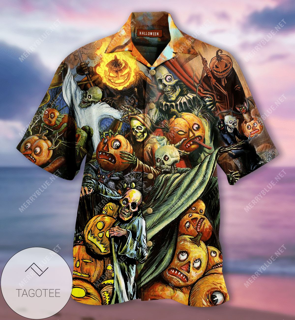 Cover Your Body With Amazing Halloween Hippie Goats Hawaiian Aloha Shirts