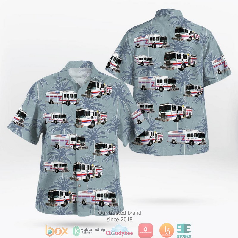 Covington Louisiana St Tammany Sheriffs Office Cyan Hawaiian Shirt