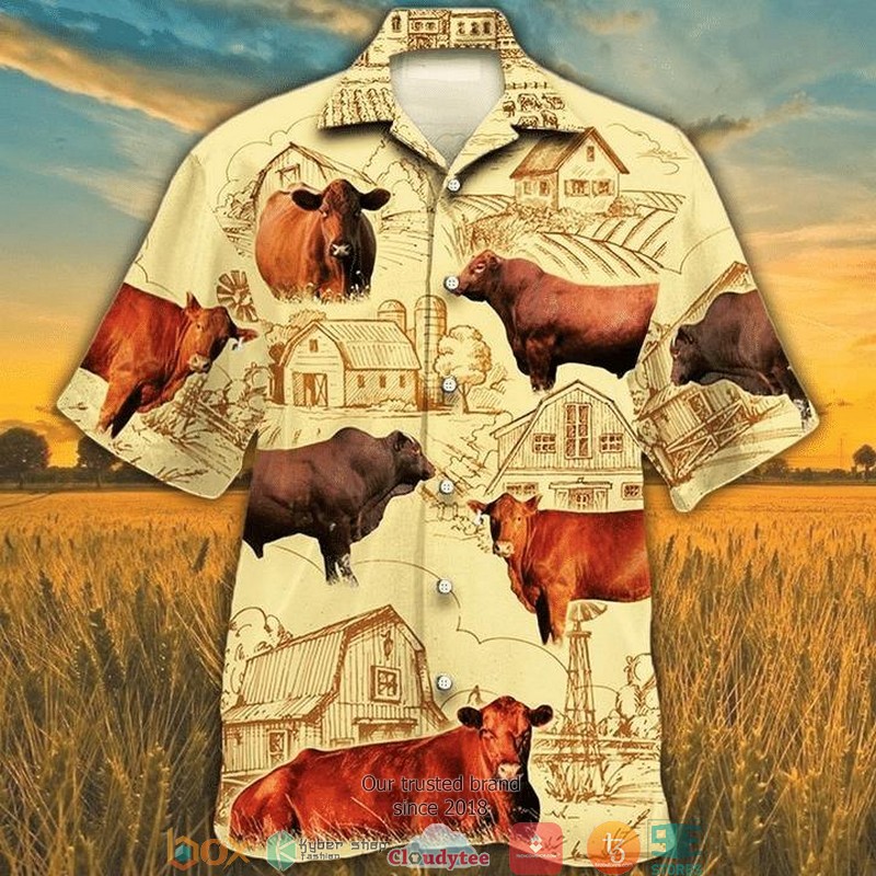 Cow Sunflower Butterfly Hawaiian Shirt