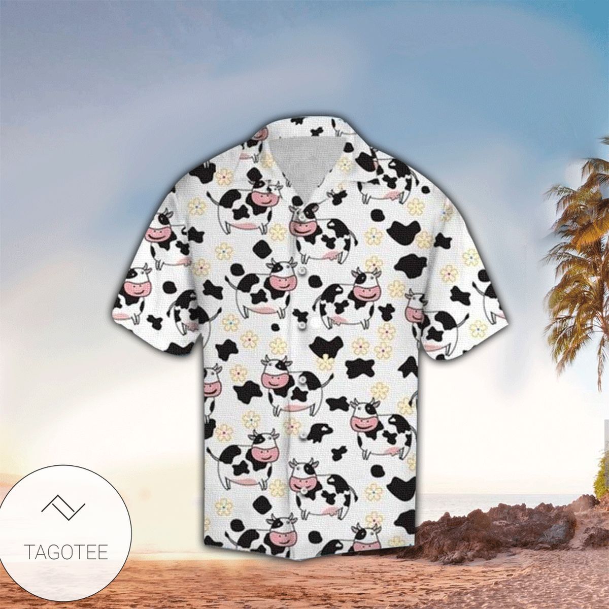 Cow Floral Colorful Hawaiian Shirt