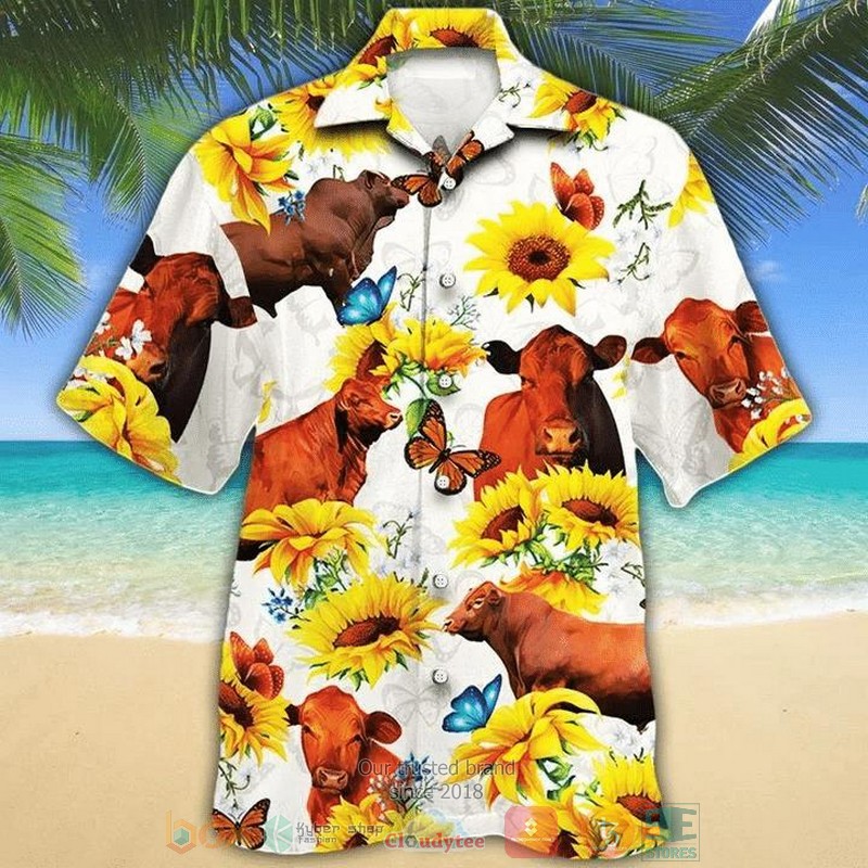 Cow 12 Print Short Sleeve Hawaiian Shirt