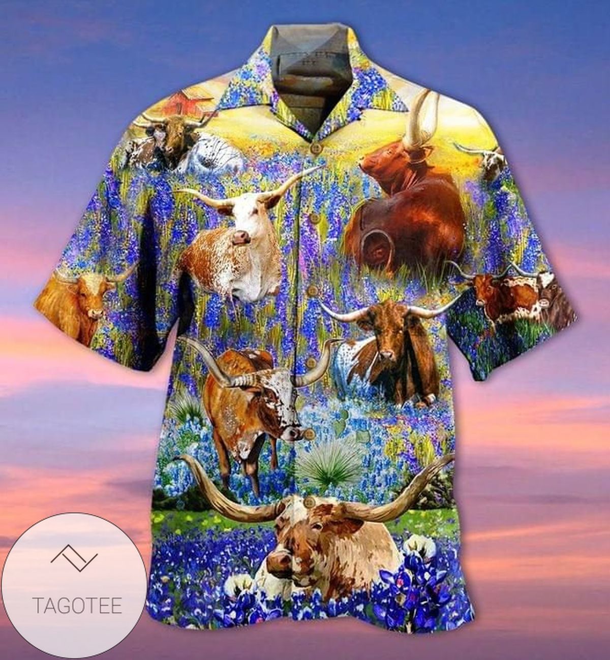 Cow Tropical Fruits Hawaiian Shirt