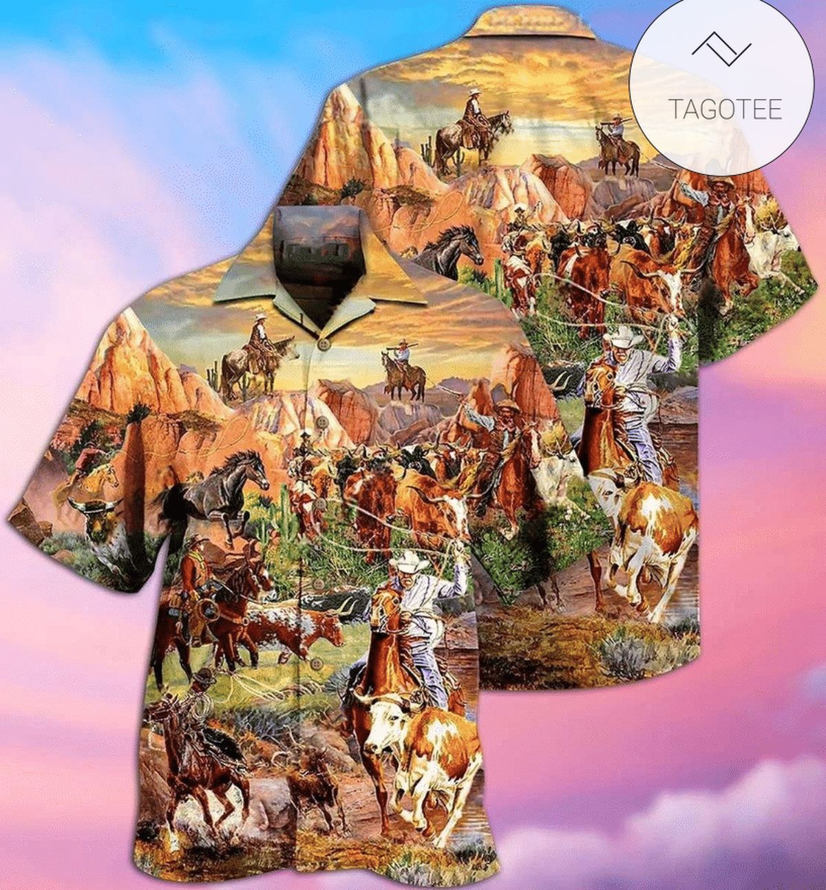 Cowboy Boots Texas 3d Hawaiian Shirt For Men With Vibrant Colors And Textures