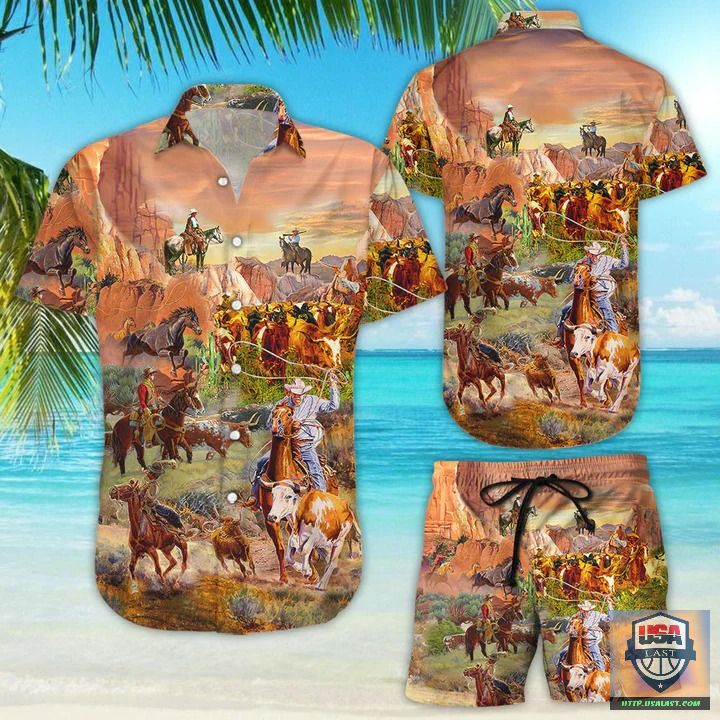 Cow Pattern Custom Farmer’s Name Hawaiian Shirt