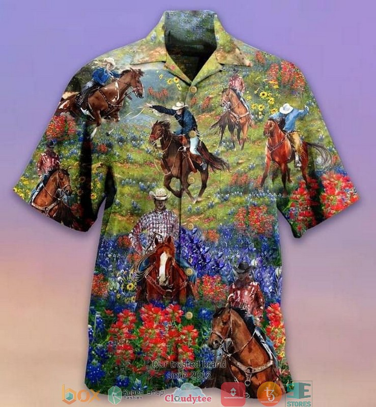 Cowboy USA flag Hawaiian Shirt