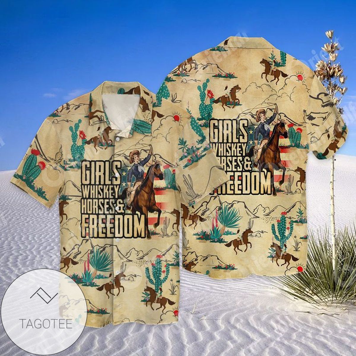 Cowbuy Horse Desert Hawaiian Shirt