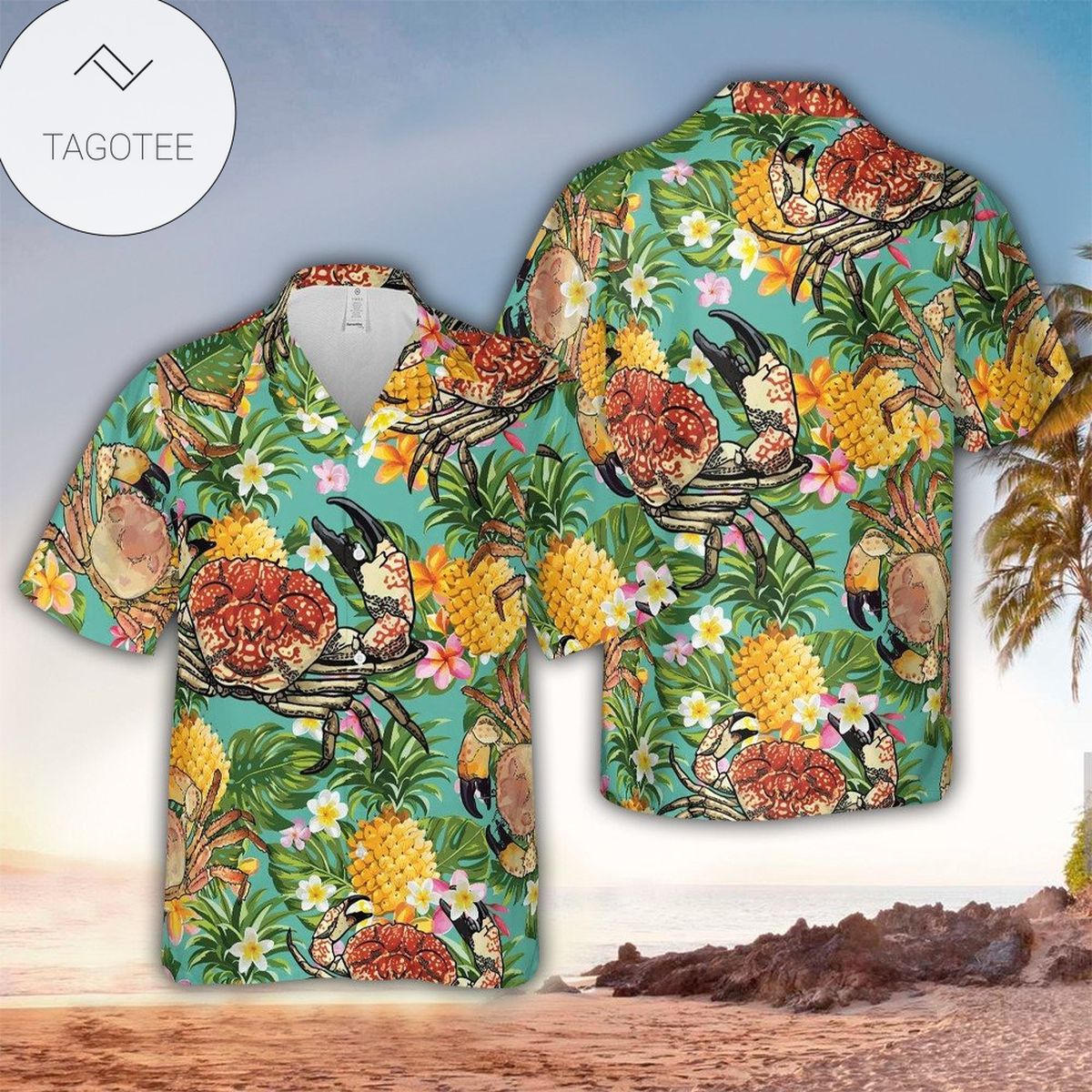 Crab Hawaiian Shirt Perfect Crab Clothing