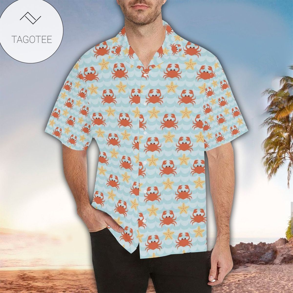 Crab Hawaiian Shirt Crab Button Up Shirt