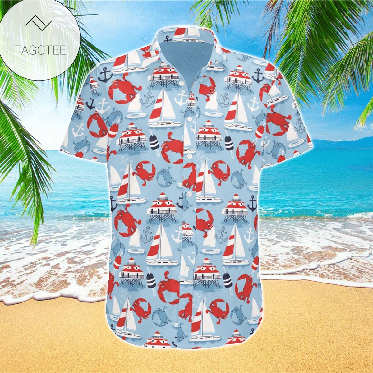 Crab Apparel Crab Button Up Shirt