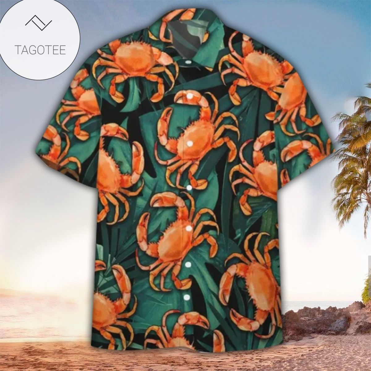 Crab Hawaiian Shirt Crab Button Up Shirt