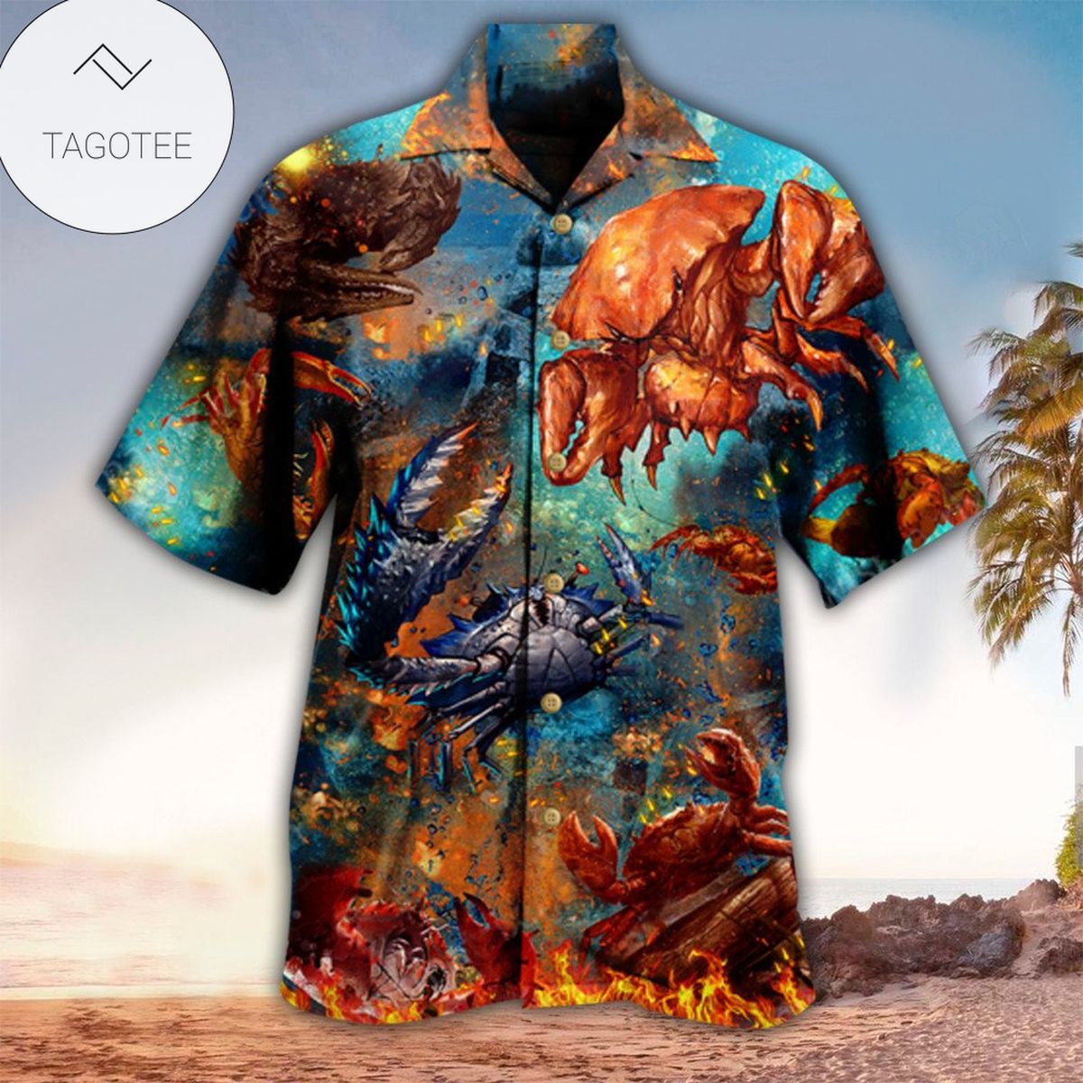 Crab Hawaiian Shirt Perfect Crab Clothing