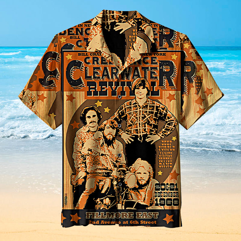 Cream Band Hawaiian Shirt